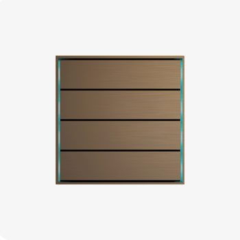 4 | 8 Control - Quado Series Modular KNX Keypad.  FTR-MS4S.1.1.L