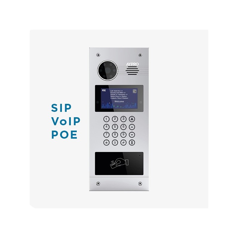 AYPOEZP2 POE - IP Building Entrance Panel with Access Control and Face Recognition